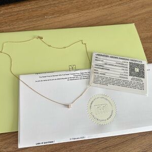 Diamond solitaire necklace